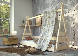 Dolmar - drvo - Dječji krevet Tipi - 80x190 cm - bor