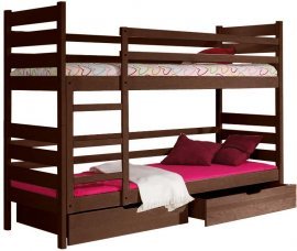 Dolmar - drvo - Krevet na kat Darek - 80x190 cm - oreh