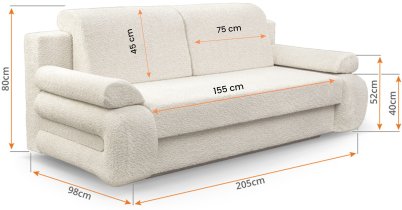 Kutne garniture IDŽCZAK - Trosjed Zara