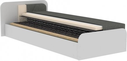 Eltap stock - Dječji krevet Parys 80x190 cm - L - smeđa - Alova 66