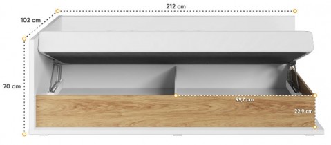 Lenart - Dječji krevet Simi MS-09L - 90x200 cm - lijevi