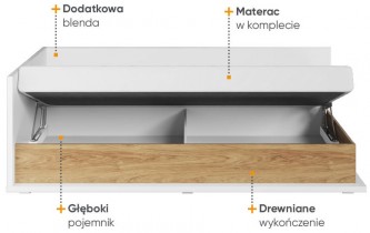 Lenart - Dječji krevet Simi MS-09L - 90x200 cm - lijevi