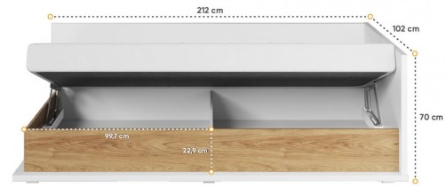 Lenart - Dječji krevet Simi MS-09P - 90x200 cm - desni