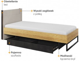 Lenart - Dječji krevet Teen Flex TF-16 - 90x200 cm