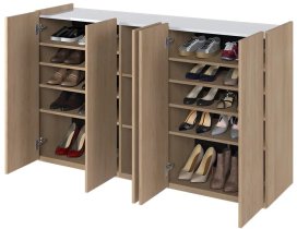 Lenart - Komoda Easy EA-01 - skandi hrast/visoki bijeli sjaj