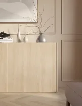Lenart - Komoda Easy EA-01 - skandi hrast/visoki bijeli sjaj