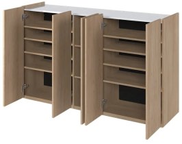 Lenart - Komoda Easy EA-01 - skandi hrast/visoki bijeli sjaj