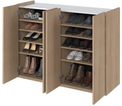 Lenart - Komoda Easy EA-02 - skandi hrast/visoki bijeli sjaj