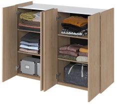 Lenart - Komoda Easy EA-02 - skandi hrast/visoki bijeli sjaj