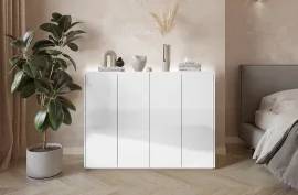 Komoda Easy EA-02 - bijeli siaj/skandi hrast
