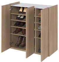 Lenart - Komoda Easy EA-03 - skandi hrast/visoki bijeli sjaj