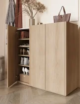 Lenart - Komoda Easy EA-03 - skandi hrast/visoki bijeli sjaj