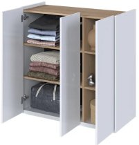 Lenart - Komoda Easy EA-03 - bijeli sjaj/skandi hrast