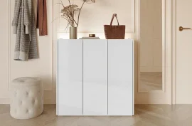 Komoda Easy EA-03 - bijeli sjaj/skandi hrast
