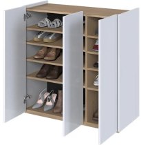 Lenart - Komoda Easy EA-03 - bijeli sjaj/skandi hrast