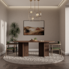 Blagovaonski stol Loen 90x204 cm - okapi orah