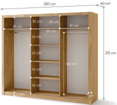 Lenart - Garderobni ormar Idea ID-01 - hrast shetland