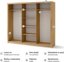Lenart - Garderobni ormar Idea ID-01 - hrast shetland