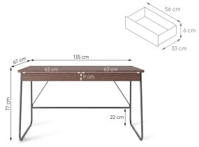 Lenart - Pisaći stol Match MB-01 - hrast dunin