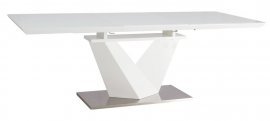 Signal - Blagovaonski stol na razvlačenje Alaras 160 cm - bijeli