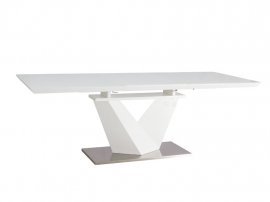 Signal - Blagovaonski stol na razvlačenje Alaras III 160 cm -  bijeli