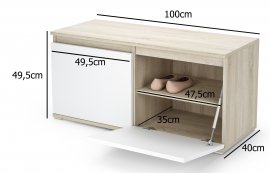 PKMebel - Set za predsoblje Emi 2 -  sivi (graphite)