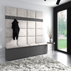 Set za predsoblje Emi 4 -  sivi (graphite)