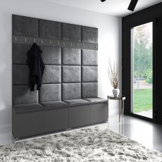 Set za predsoblje Emi 4 -  sivi (graphite)