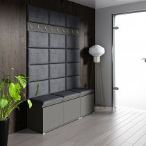PKMebel - Set za predsoblje Emi 6 - sivi (graphite)