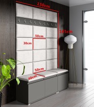 PKMebel - Set za predsoblje Emi 6 - sivi (graphite)