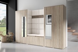 Set za predsoblje s ogledalom Emi 10 - sonoma