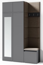 PKMebel - Set za predsoblje Emi 20 - sivi (graphite)