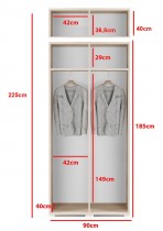 PKMebel - Set za predsoblje Emi 20 - sivi (graphite)