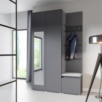 PKMebel - Set za predsoblje Emi 20 - sivi (graphite)