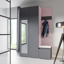 PKMebel - Set za predsoblje Emi 20 - sivi (graphite)