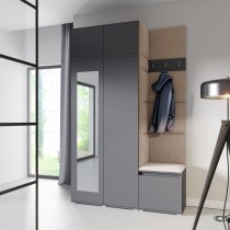 PKMebel - Set za predsoblje Emi 20 - sivi (graphite)