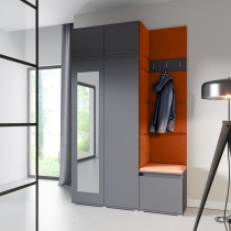 PKMebel - Set za predsoblje Emi 20 - sivi (graphite)