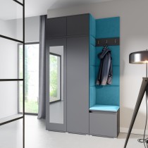 PKMebel - Set za predsoblje Emi 20 - sivi (graphite)