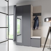 PKMebel - Set za predsoblje Emi 20 - sivi (graphite)