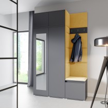 PKMebel - Set za predsoblje Emi 20 - sivi (graphite)
