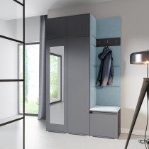PKMebel - Set za predsoblje Emi 20 - sivi (graphite)