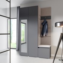 PKMebel - Set za predsoblje Emi 20 - sivi (graphite)