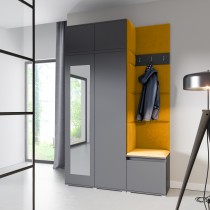 PKMebel - Set za predsoblje Emi 20 - sivi (graphite)