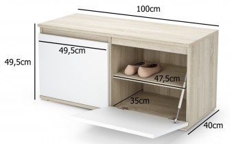 PKMebel - Set za predsoblje Emi 21 - bijeli