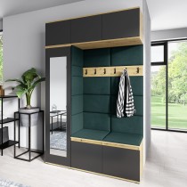 PKMebel - Set za predsoblje Emi 21 - artisan hrast/crna