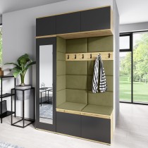 PKMebel - Set za predsoblje Emi 21 - artisan hrast/crna
