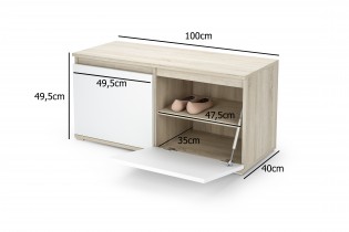 PKMebel - Set za predsoblje Emi 21 - artisan hrast/crna