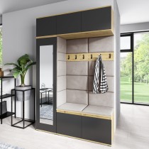 PKMebel - Set za predsoblje Emi 21 - artisan hrast/crna