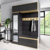 PKMebel - Set za predsoblje Emi 21 - artisan hrast/crna