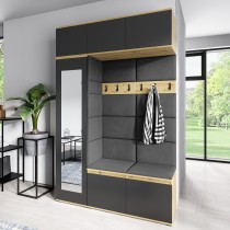 PKMebel - Set za predsoblje Emi 21 - artisan hrast/crna